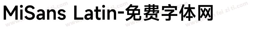 MiSans Latin字体转换
